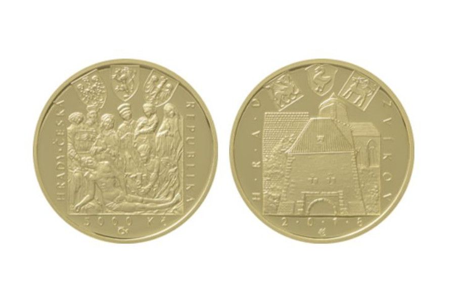 ČNB vydává další zlatou minci z cyklu Hrady ČR