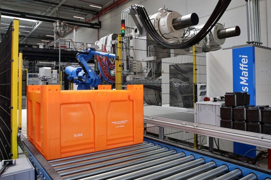 Nová výroba plastových kontejnerů v Beringenu v Belgii