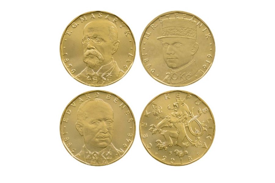 ČNB přispěje k oslavám 100. výročí republiky speciální emisí oběžných mincí 20 Kč