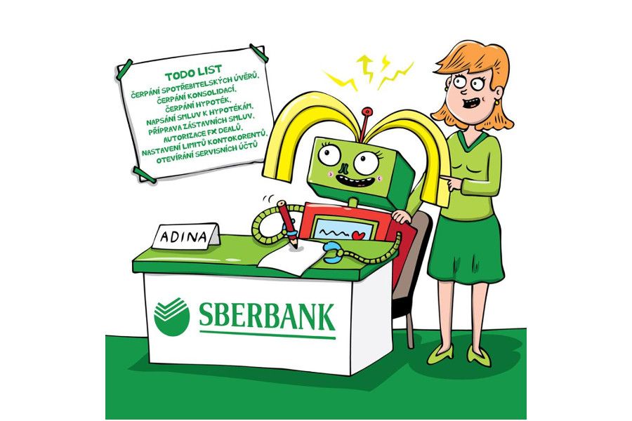 Sberbank CZ zaměstnala novou robotku