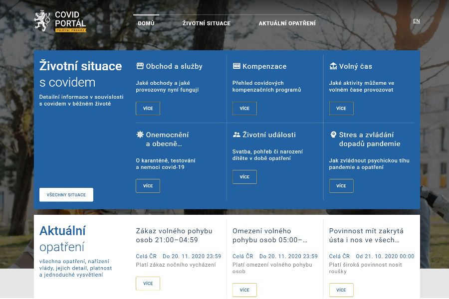 Covid.gov.cz: Nový informační web ČR spuštěn