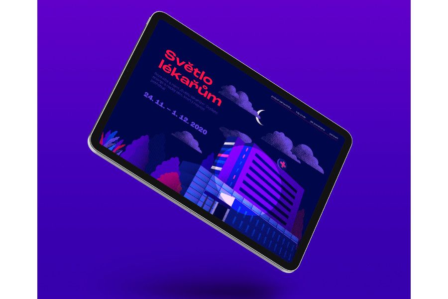 Na budovách nemocnic ve všech krajích se rozsvítí „Světlo lékařům“