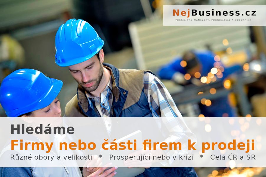 Hledáme firmy nebo části firem k prodeji