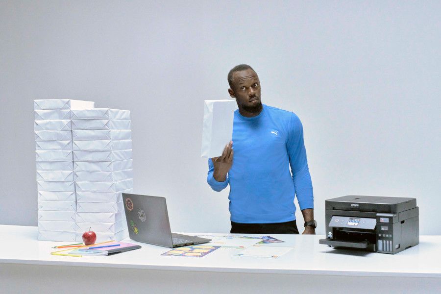 Společnost Epson s Usainem Boltem obnovili partnerství a propagují tisk bez inkoustových kazet v Evropě